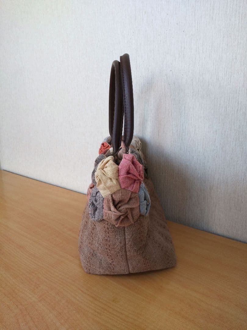 バラのバッグ (パッチワーク手作り)
