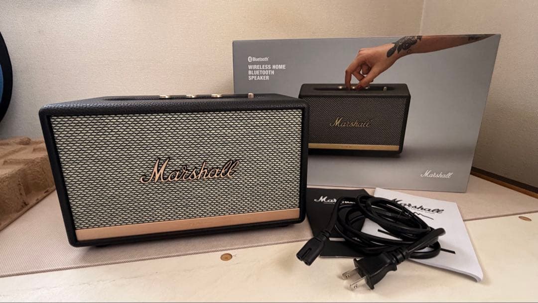 【極美品】Marshall オーディオスピーカー（国内正規品、外箱・付属品◎）