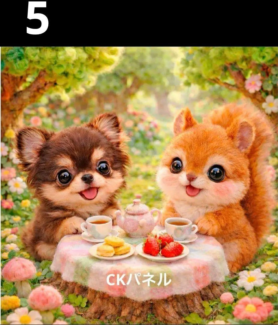 オーダーページ　ハンカチ　288 お茶会柄　1/15