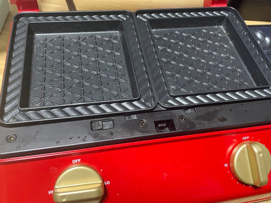 BRUNO ブルーノ グリルサンドメーカー ダブル レッド　ホットサンド