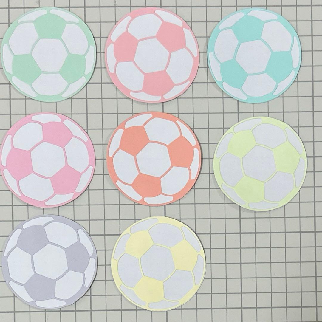 ma♡プロフ必読様　リクエスト商品　メッセージカード13枚サッカーボール100枚