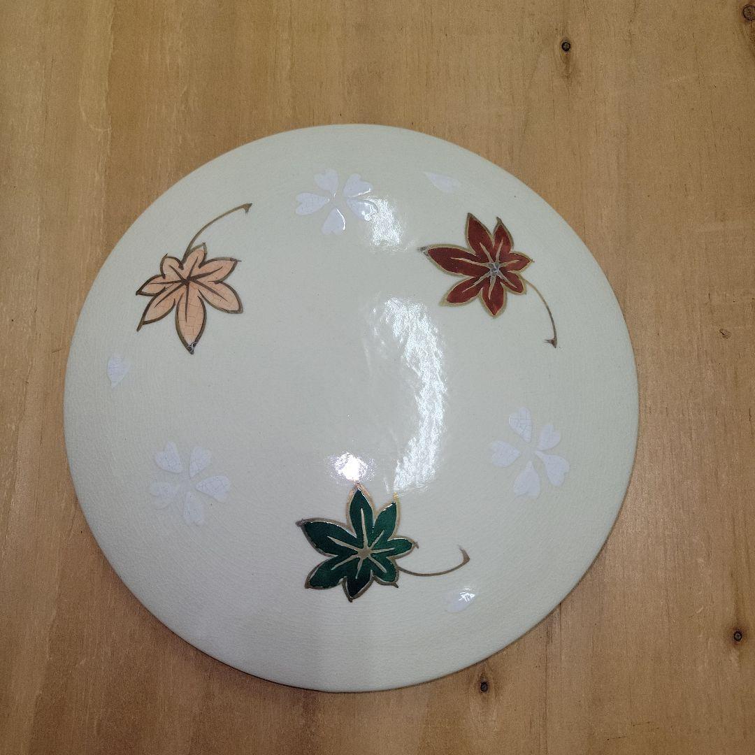 美品 茶道具 もみじ色絵 水次 片口水注