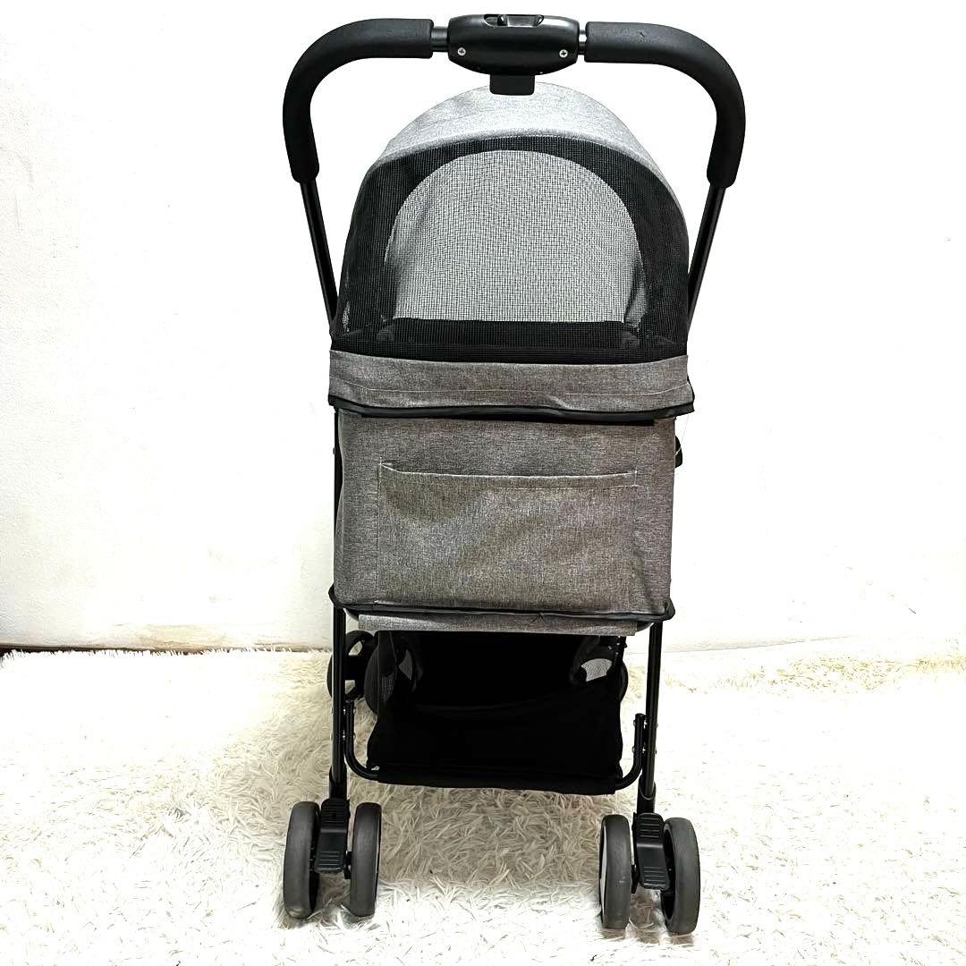 Doogo ペットカート 黒 メッシュカバー付き 小型犬 中型犬