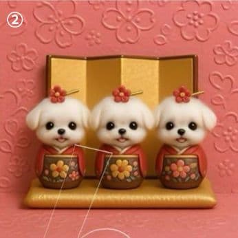 ハンドメイド　オーダー受付ページ　　♡着物わんこ　パネル♡