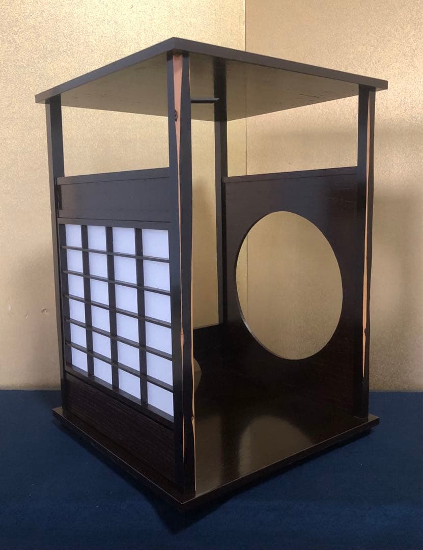 《R》茶道具 桐溜塗 吉野棚 組立式 塗師 川瀬表完 共箱 260302こ3