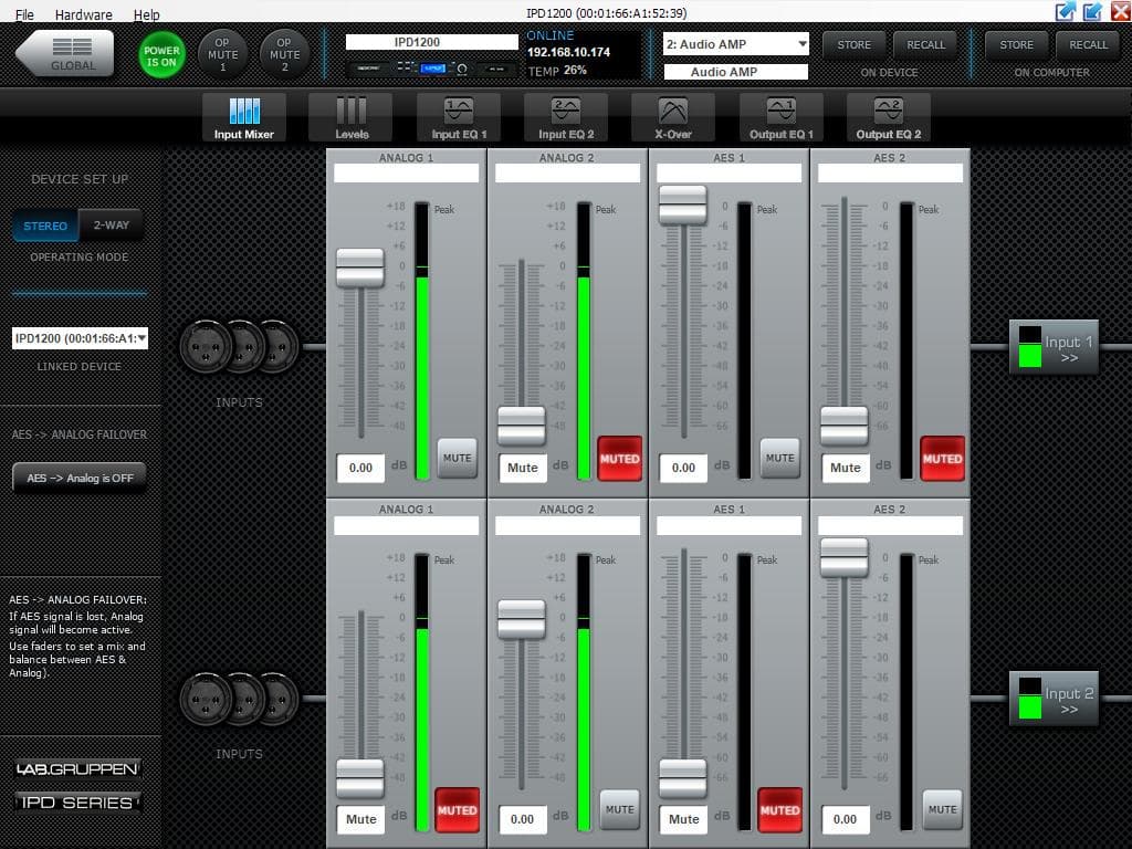 LAB.GRUPPEN IPD1200　パワーアンプ　ラブグルッペン