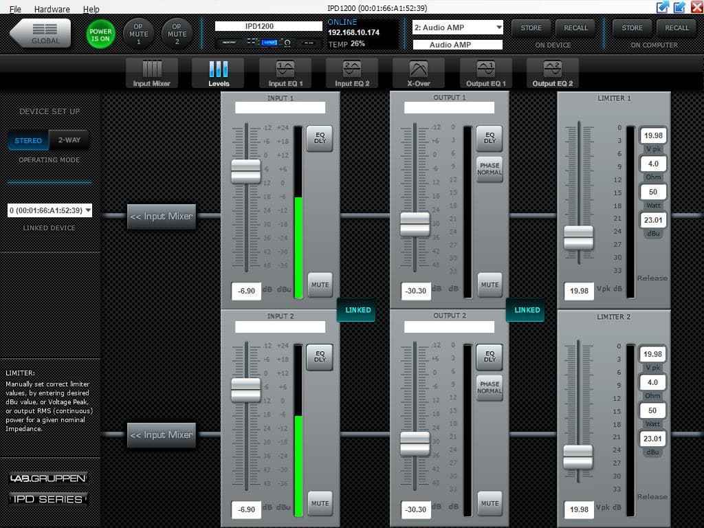 LAB.GRUPPEN IPD1200　パワーアンプ　ラブグルッペン