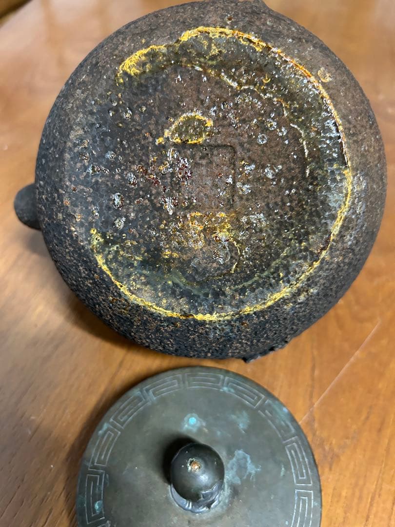 日本亀分 亀文堂 鉄瓶 銀象嵌 急須 茶道具 煎茶道具 骨董 鉄器 金属工芸