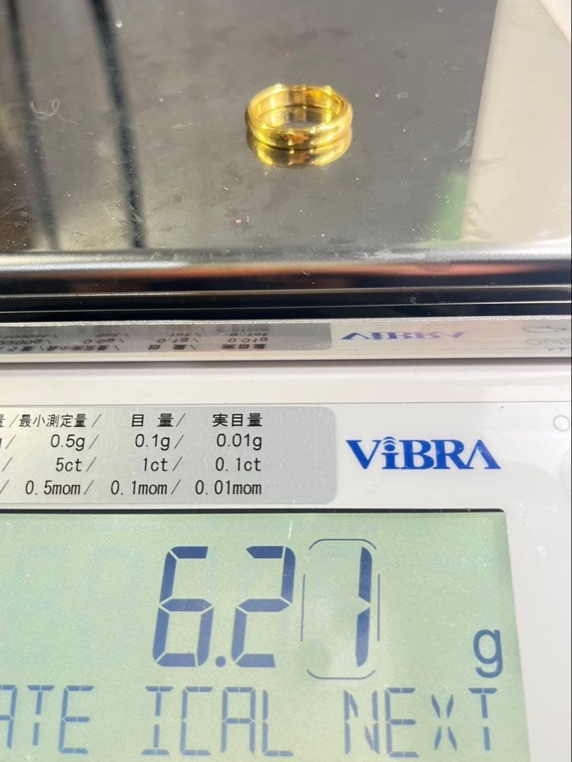 K24 純金 甲丸リング 約6.21g指輪 リング 刻印あり ハンドメイド