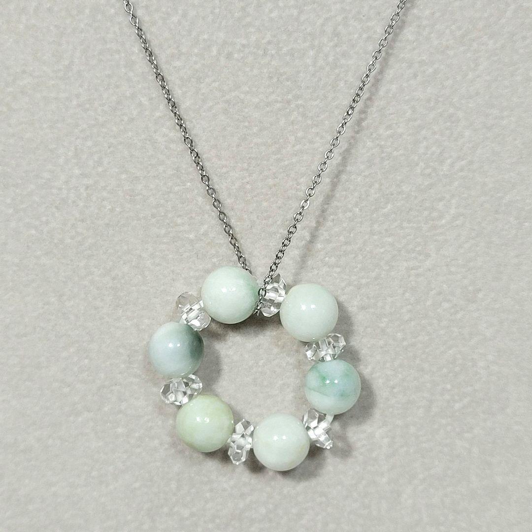 翡翠8㍉玉　サイズ約5~9cm  糸魚川翡翠指輪&ペンダントPY0001