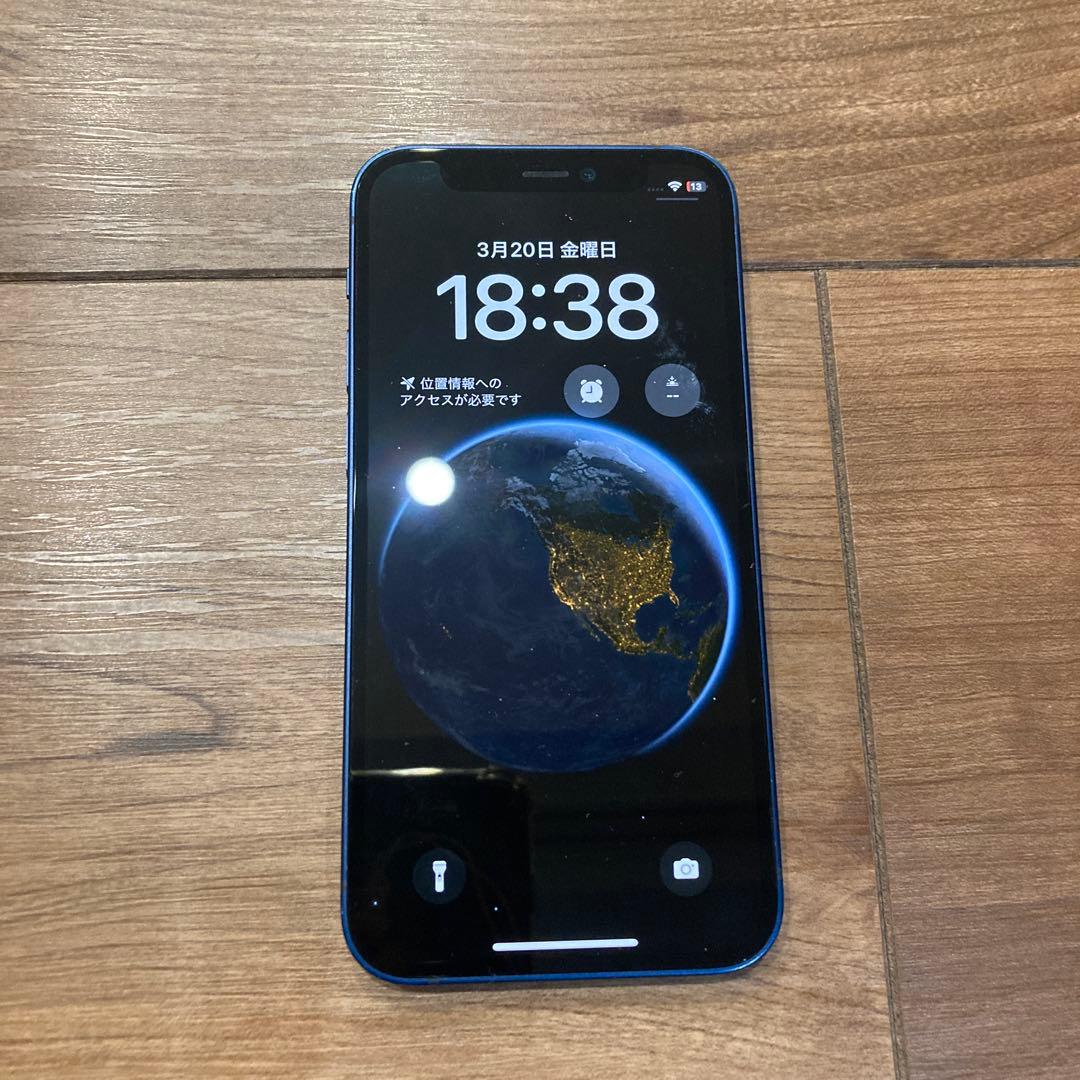 スマホ　iPhone12ミニ64㎇　ブルー