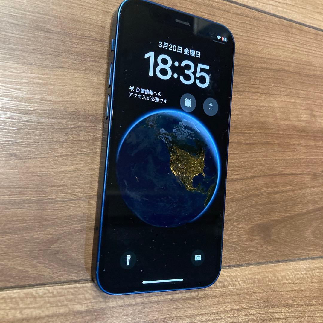 スマホ　iPhone12ミニ64㎇　ブルー