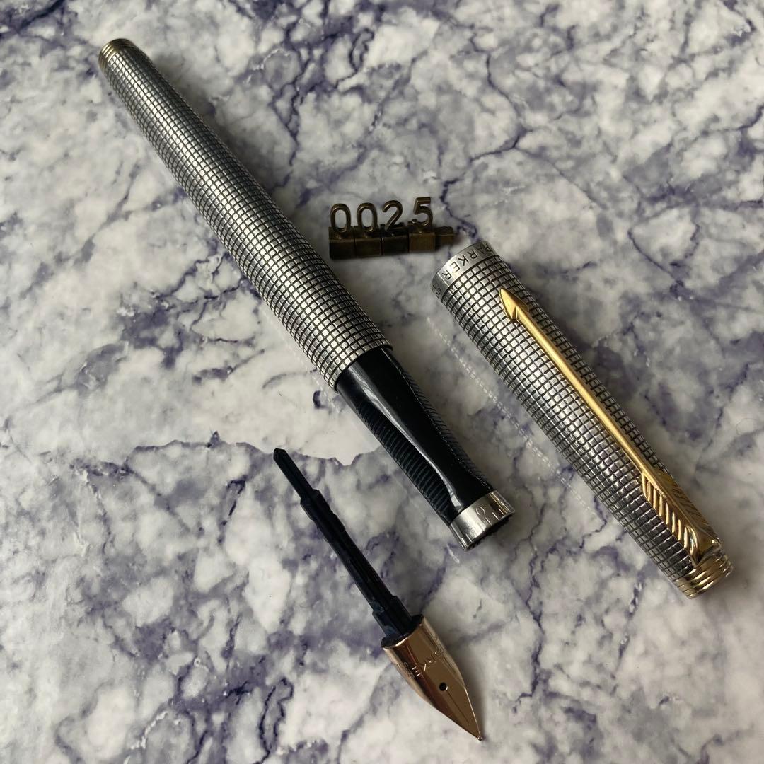#0025 オーバーホール済み 万年筆 PARKER パーカー 925 14k