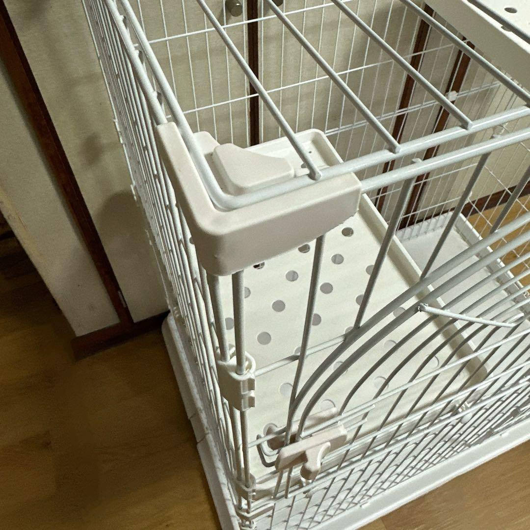美品/キャットケージ/2段ケージ/3段/ホワイト/猫