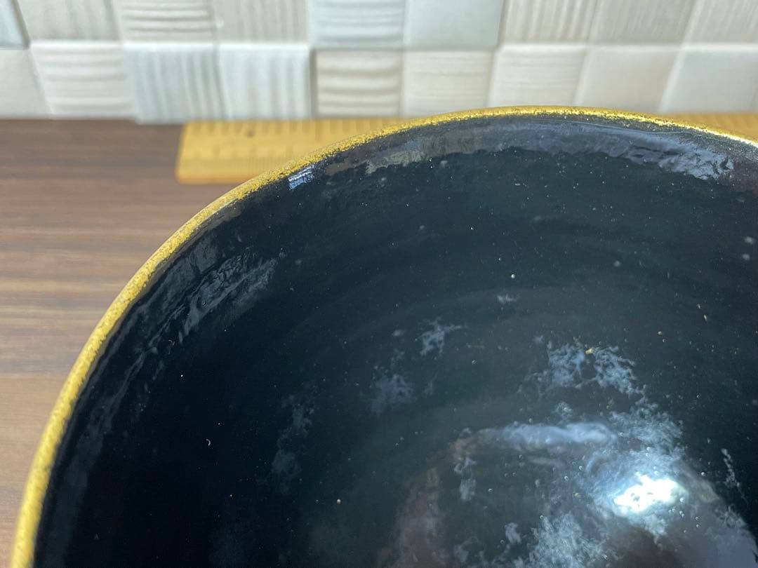 【茶道】中村梅山　青海波茶碗