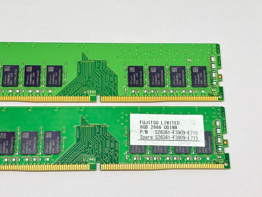 ★富士通★SKHYNIX DDR4 2666 ECC 8GBx2枚（合計16GB
