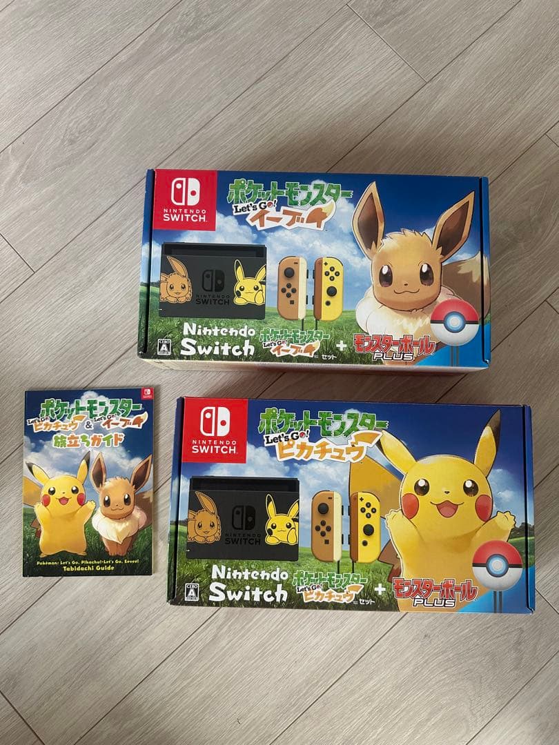 Switch空箱と小冊子ポケモン　イーブイ　ピカチュウ