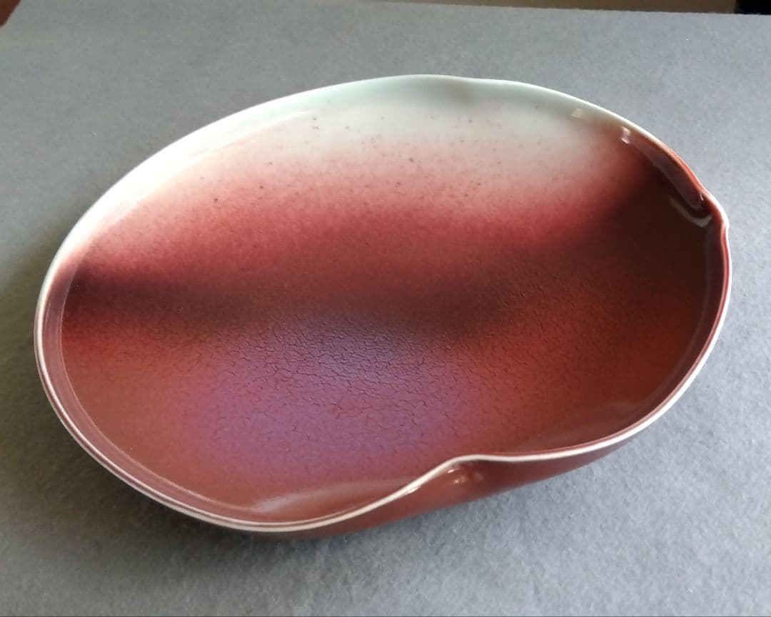 京焼清水焼 陶芸家 加藤泰一 辰砂鉢 ２５cm