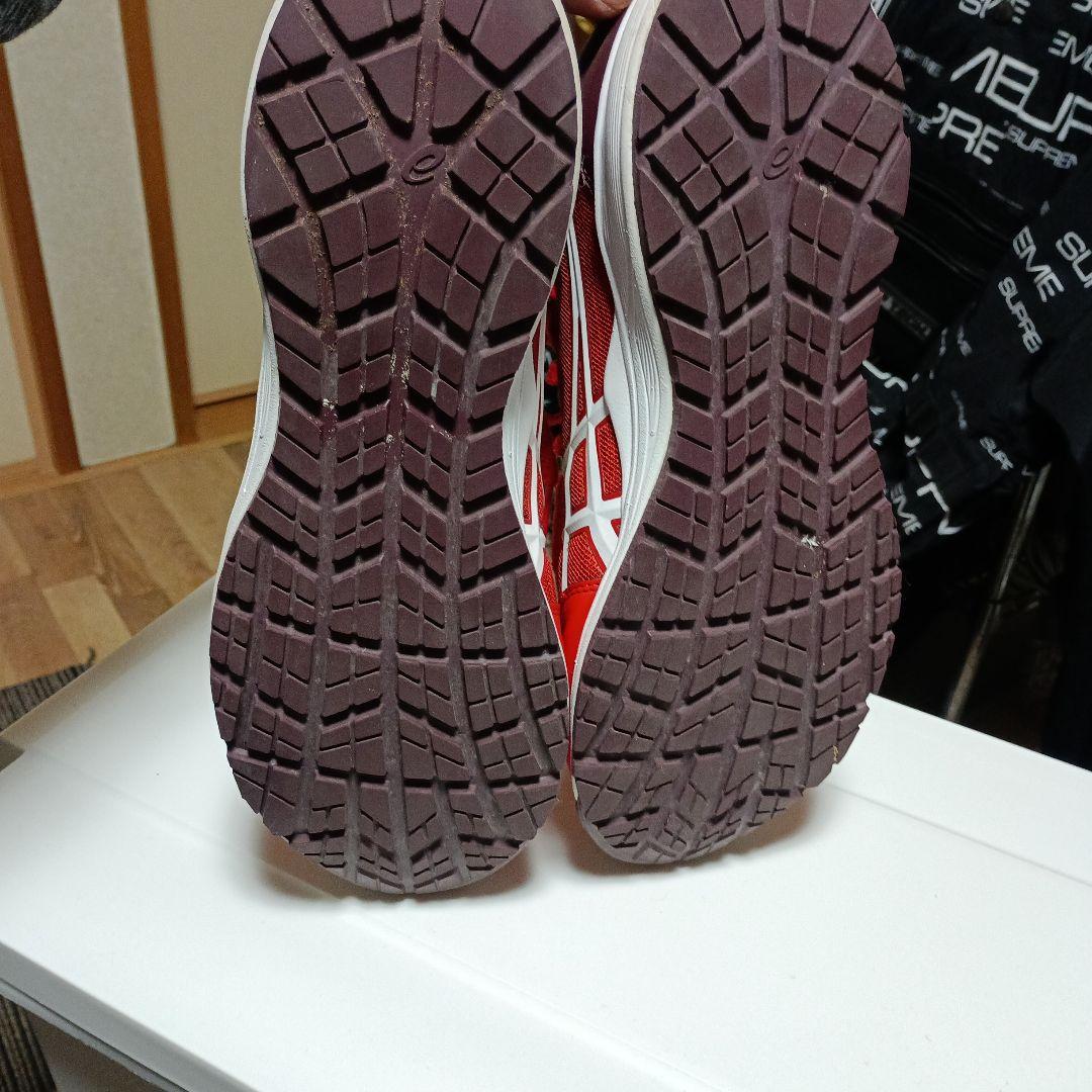 ASICS レッド スニーカー 安全靴