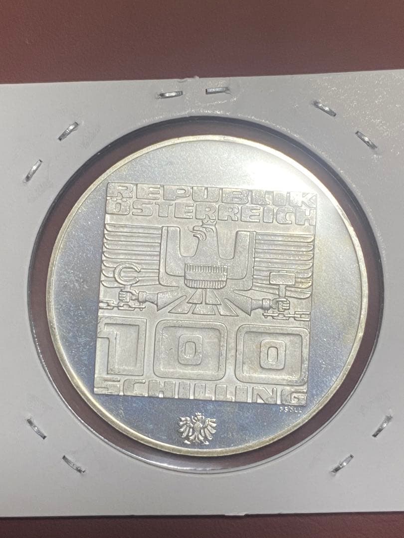 オーストリア 100シリング銀貨 SV(640) 1976年 プルーフ