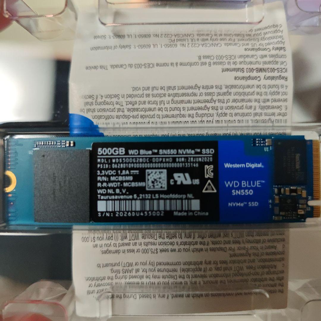 内蔵型SSD Western Digital WD Blue SN550 500GB SSD
