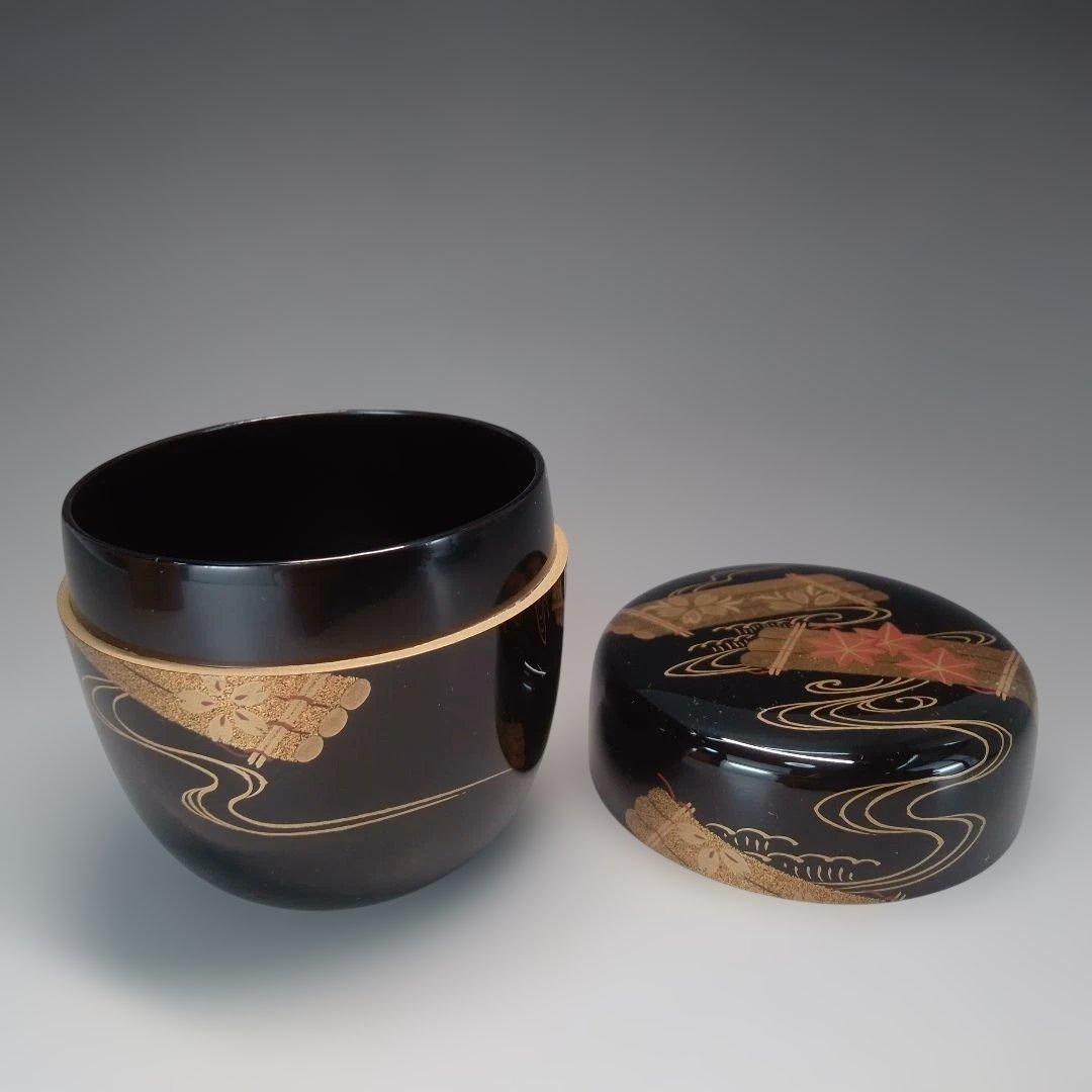 輪島塗　棗　花筏