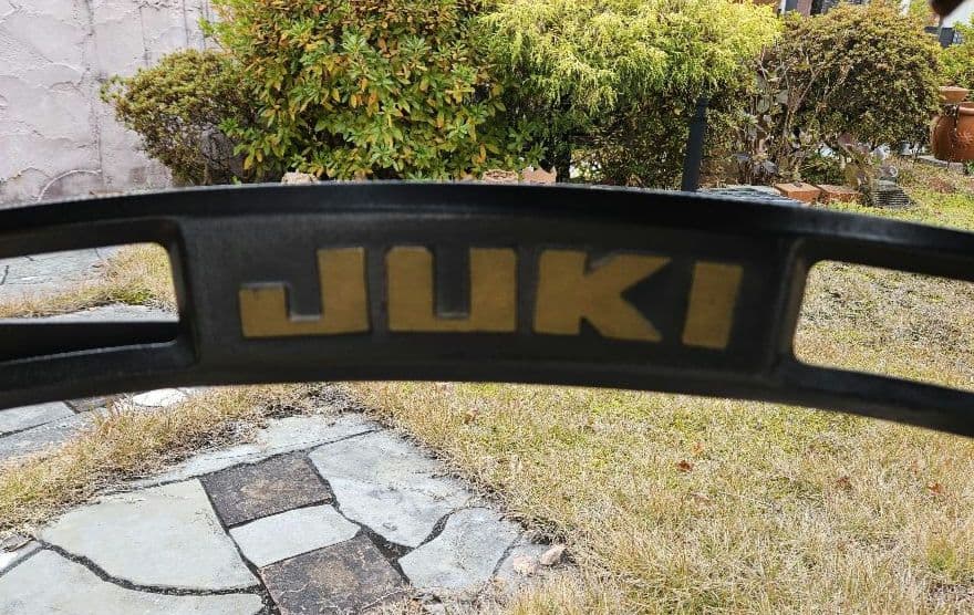 JUKI 足踏みミシン台 アンティーク 木製板付き
