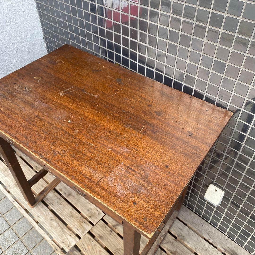 時代物 昭和レトロ 木製デスク 戦後 ミッドセンチュリー 和家具 古民家