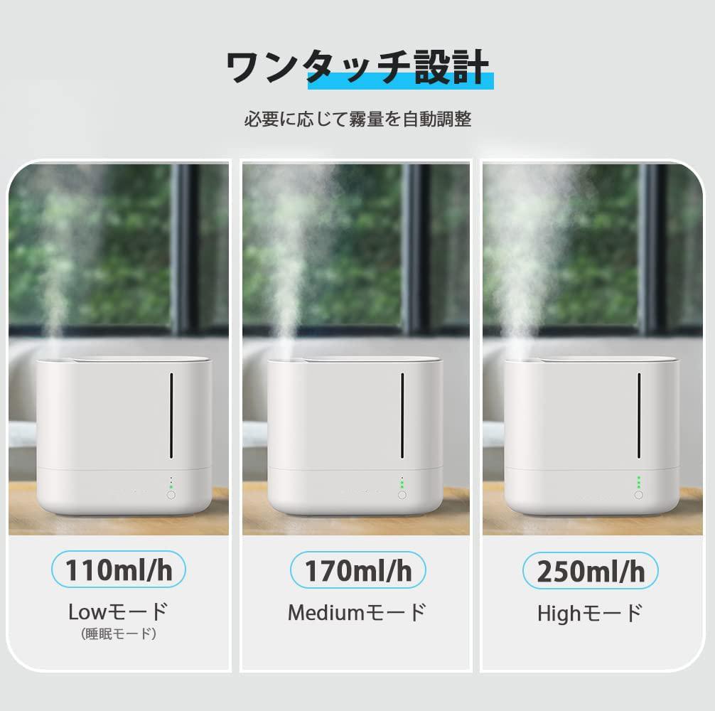 AetHer 5L超音波　加湿器  強さ調整 乾燥対策 　おしゃれ　上から給水