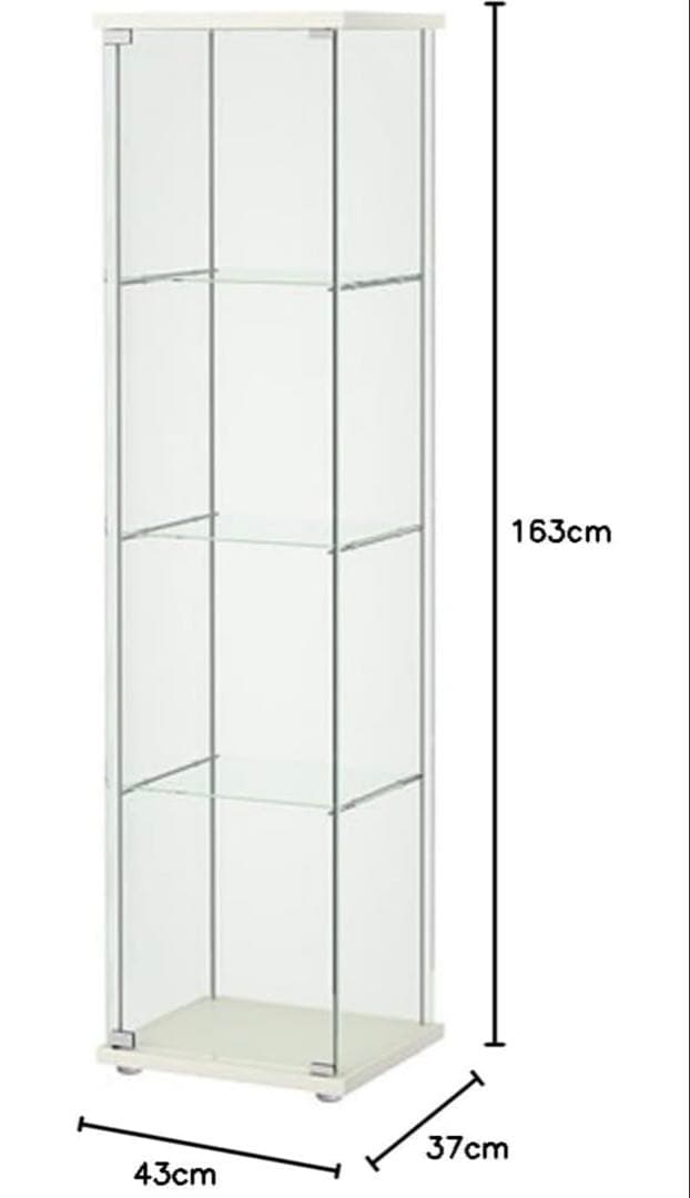 【未開封】IKEA DETOLFデトルフホワイトガラスケース廃盤フィギュアケース