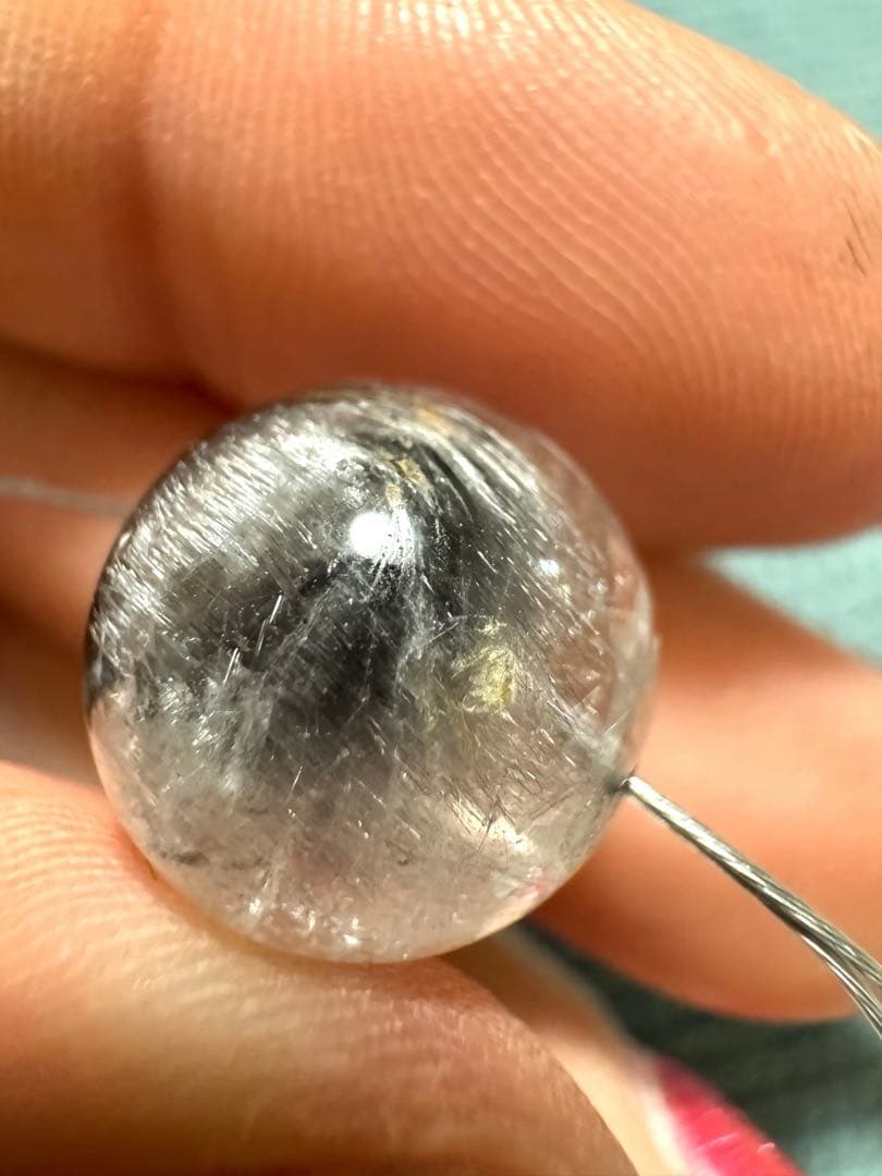 粒売り プラチナルチルクォーツ 13.3mm パワーストーン バラ売り 天然石