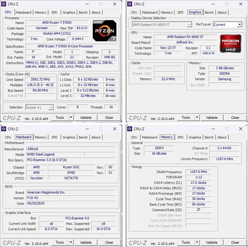 ゲーミングPC/Ryzen7 5700X/RX6600XT/メモリ16GB