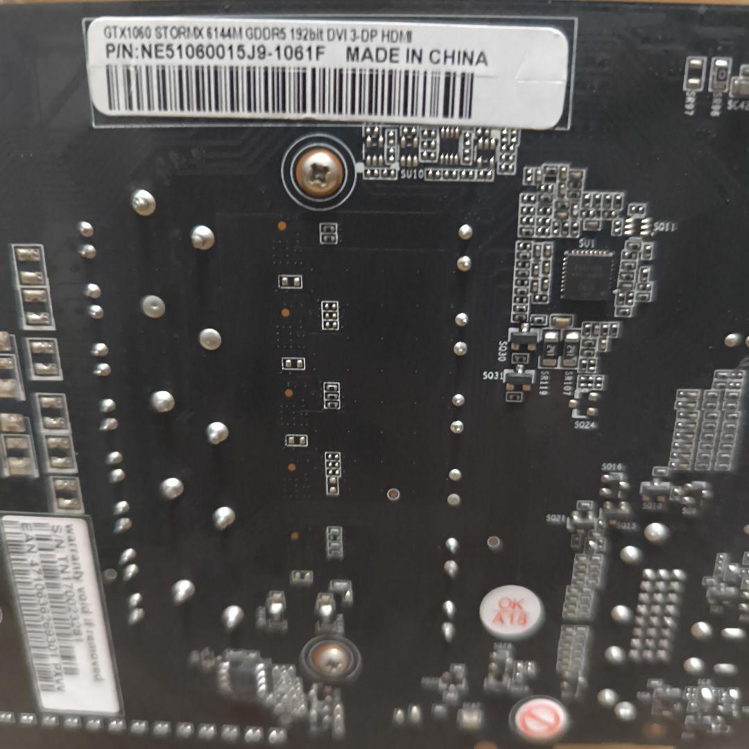 NVIDA GTX 1060 STORMX 6GB 3種類BM完走 正常動作品