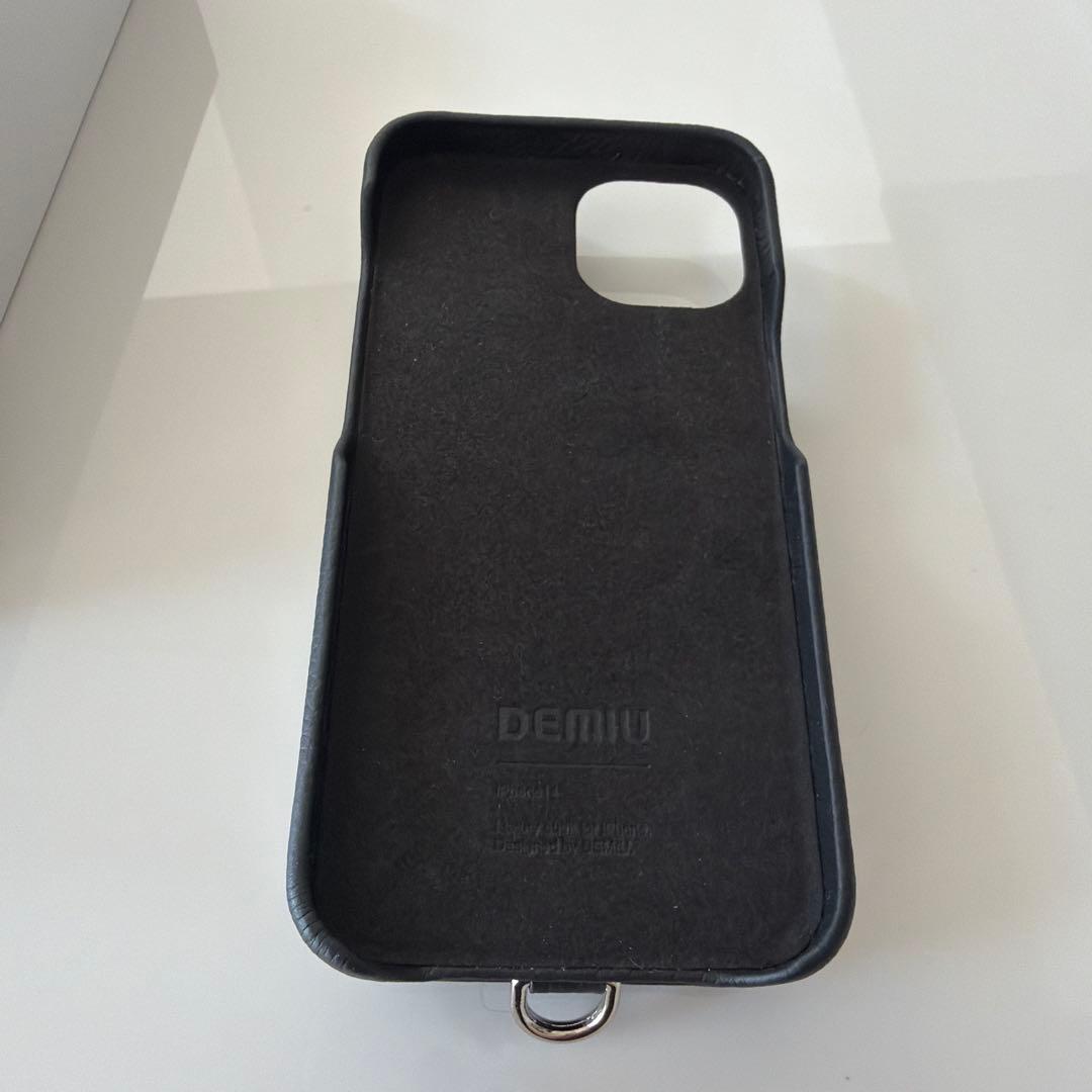 DEMIU ブラック レザー iPhoneケース　iPhone13