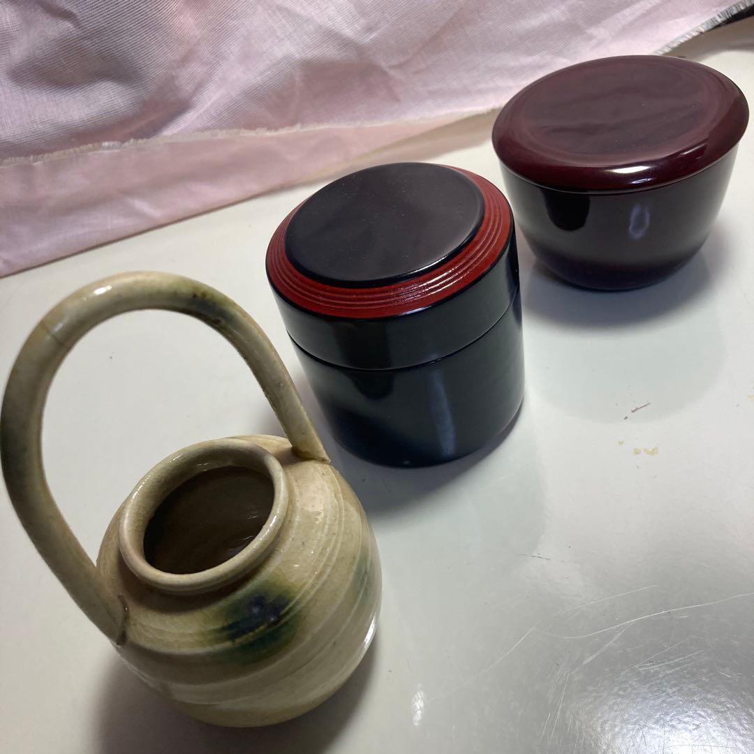 棗、茶入れ３点