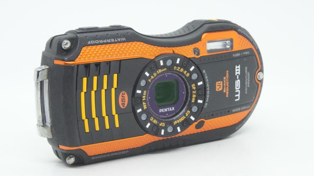 【B2026】 PENTAX WG-Ⅲ オレンジ ペンタックス