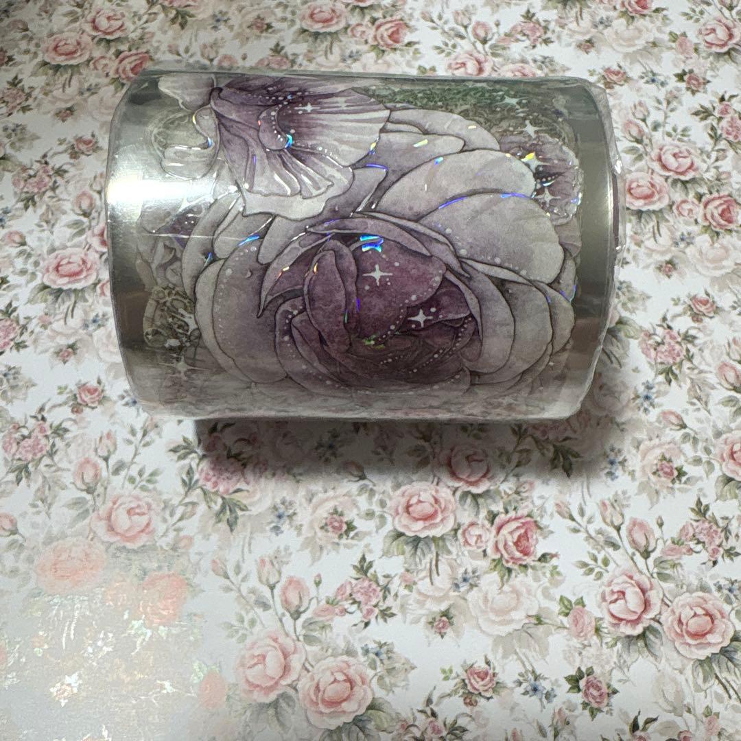 【新品】海外マステ　胭脂菫色