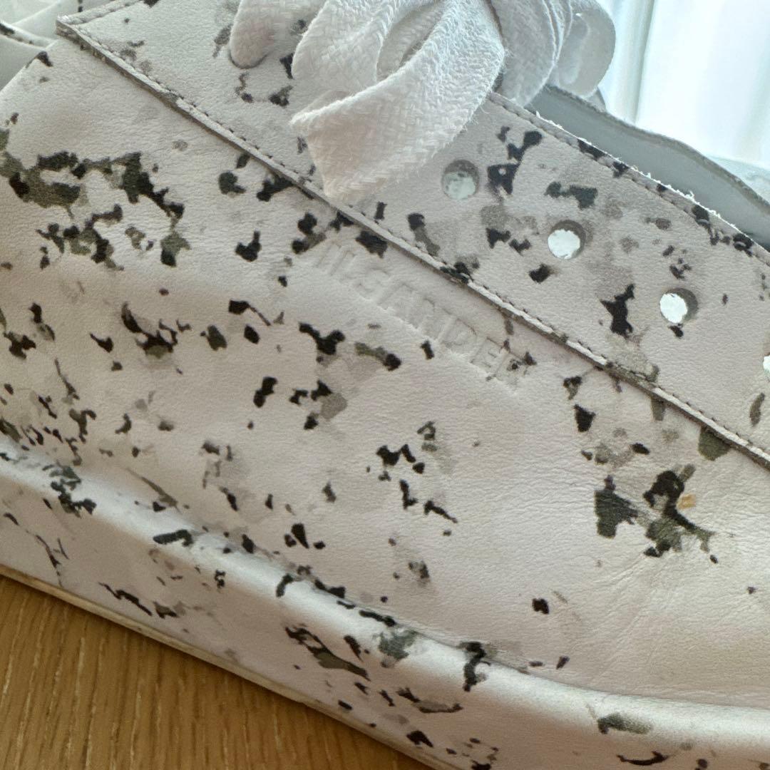 JIL SANDER ホワイトスプラッター スニーカー 43