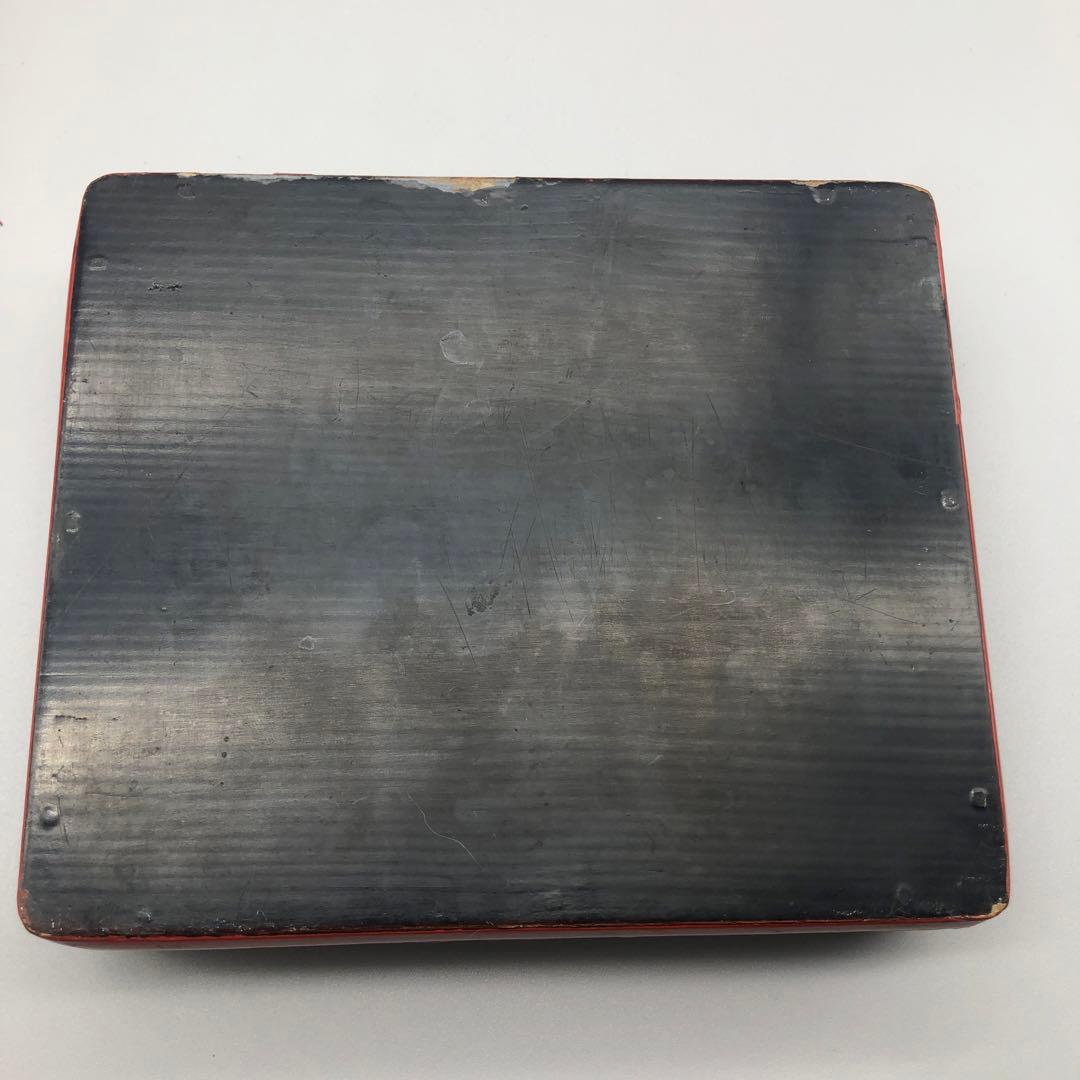 希少アンティーク伝統工芸堆朱風景画彫刻箱小物入れ文箱漆器ビンテージレトロ骨董