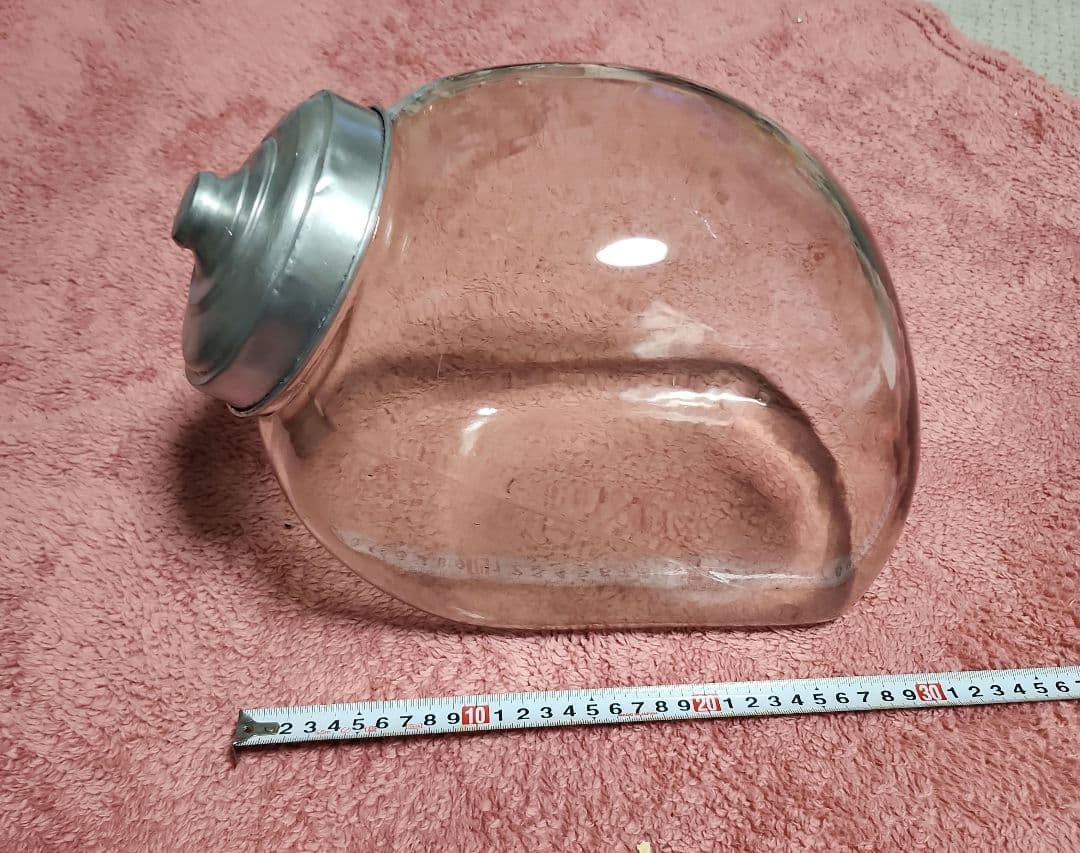昭和レトロ ネコ瓶 アンティーク ガラス瓶 菓子瓶 気泡ガラス