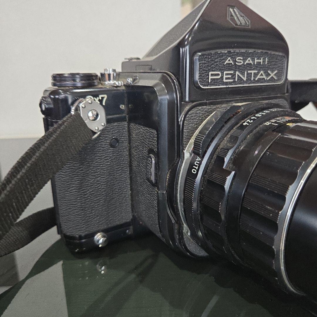 Pentax 6×7 TTL 105mm F2.4 ウッドグリップ付き
