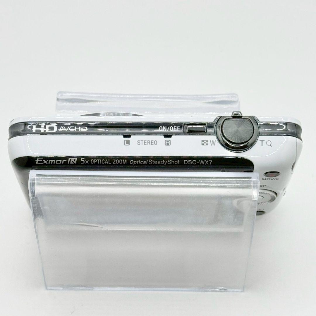 【美品】SONY DSC-WX7 コンデジ ホワイト 動作OK　ソニー　デジカメ