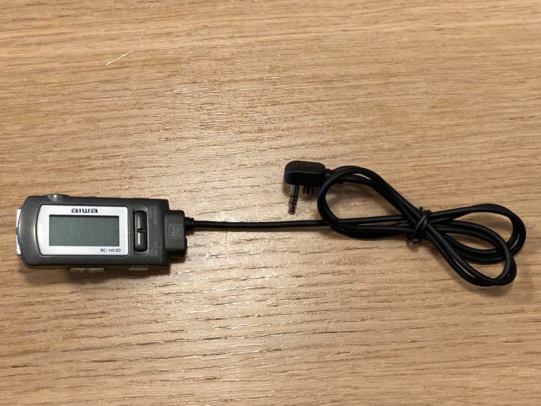 aiwa ポータブルMDプレーヤー AM-HX30／グレー シルバー