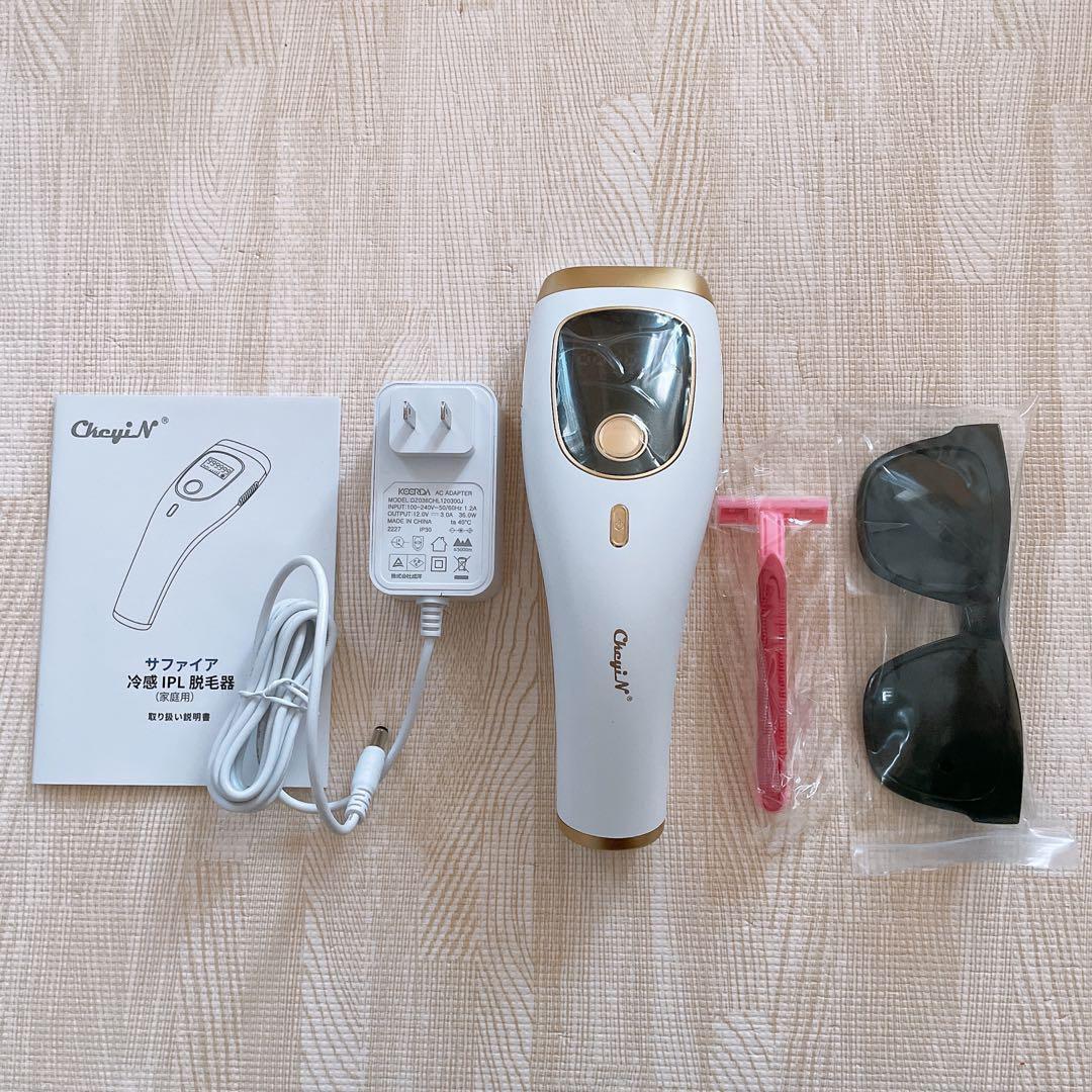 新品 CkeyiN 脱毛器 5℃冷却機能 99万回フラッシュ 自宅サロン 脱毛