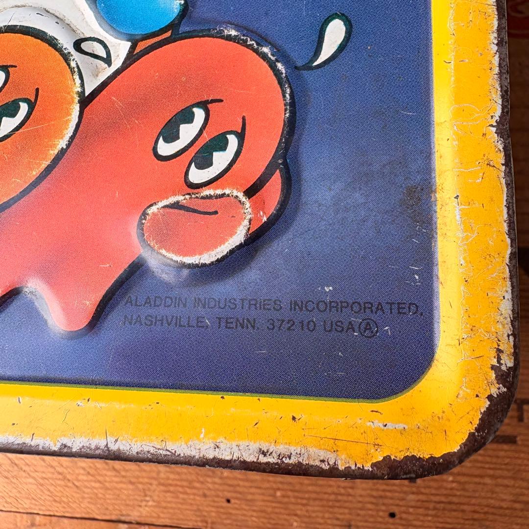【1980s USA vintage】パックマン 缶 ランチボックス アメリカ