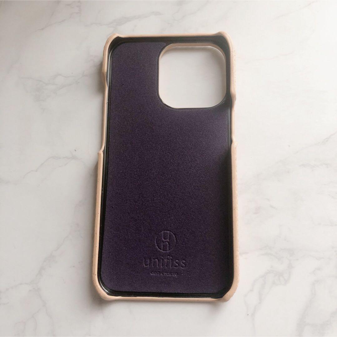 unifiss iPhone 13Pro ケース ベージュ ワイヤレス充電対応