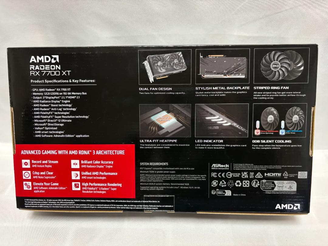 【美品】ASRock RX 7700 XT 12GB Challenger OC