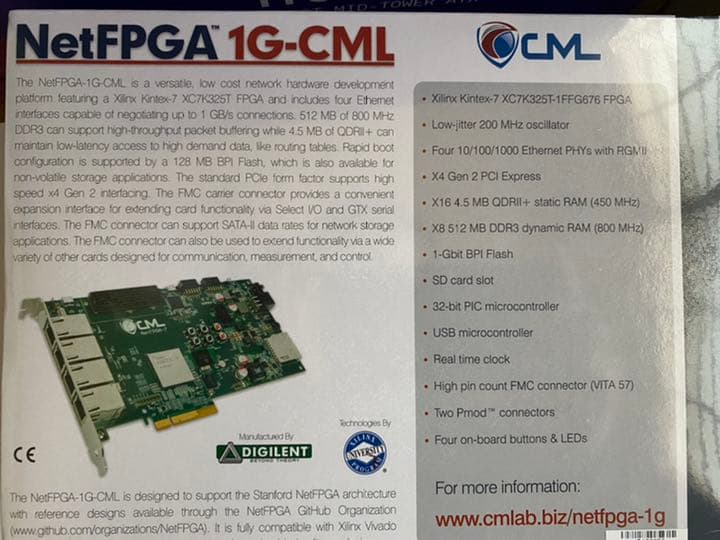 【最終価格】NetFPGA-1G-CML Kintex