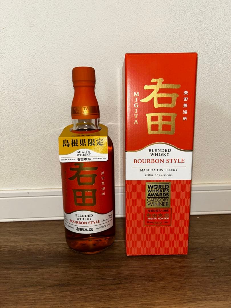 【島根県限定品】右田ウイスキー バーボンスタイル 700ml
