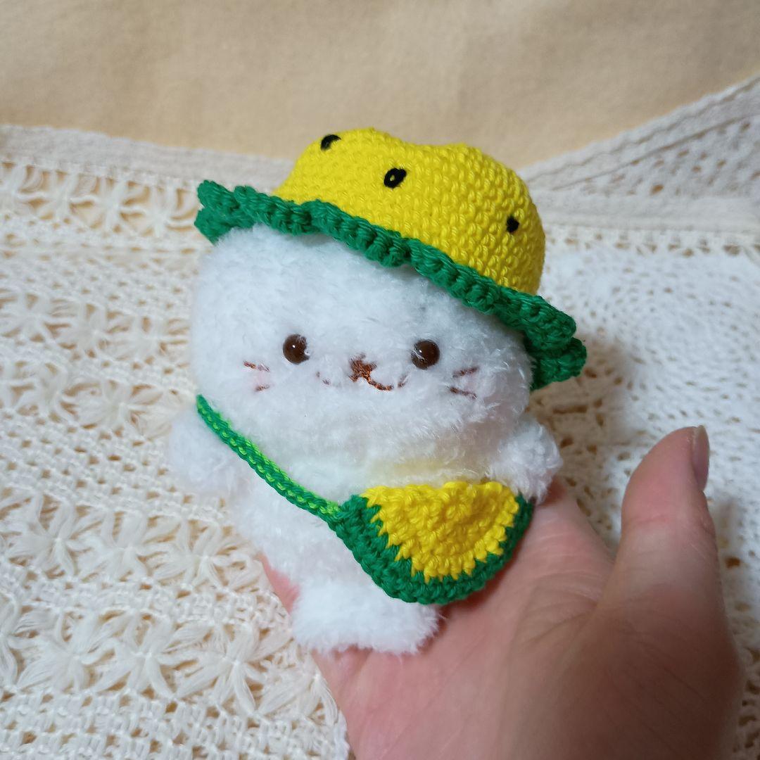 〇うなち〇　ピンクフラワー帽子、スイカ帽子(赤と黄色)3点セット売り